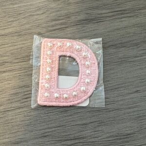 Stoney Clover Lane Pink Pearl Letter Patch